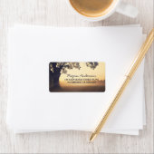 Rustikale Baumsaitenlichtung Adressaufkleber (Insitu)