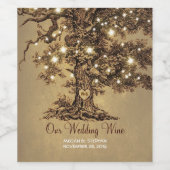 Rustikale Baumsaitenweih Weinetikett (Einzelnes Label)