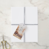 Rustikale Baumschnitzerei Herz-Hochzeit im Herbst Geschenkanhänger (Mit Garn)