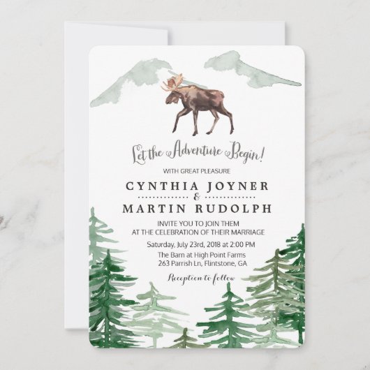 Rustikale Baumwoll-Hochzeit Einladung (Vorderseite)