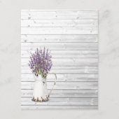 Rustikale Baumwolle Lavender Wedding Gästedaten Begleitkarte (Rückseite)