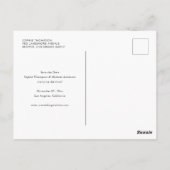 Rustikale Baumwolle und Eukalyptus-Rahmen Save the Postkarte (Rückseite)