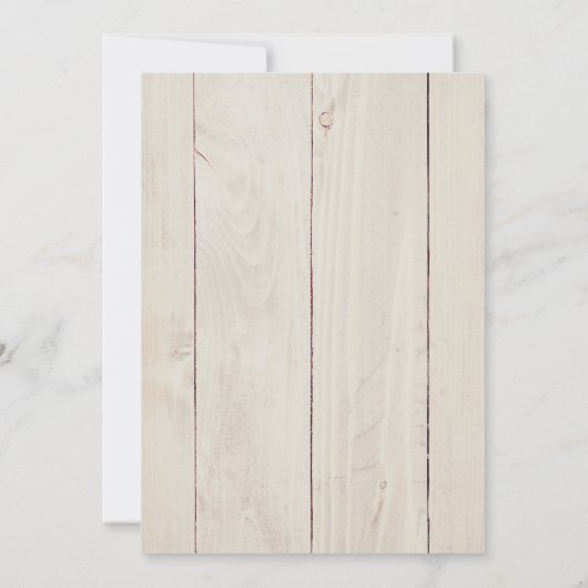 Rustikale Baumwolle und Pflanzen Save the Date Einladung (Rückseite)