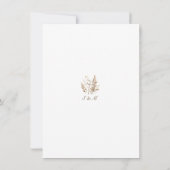 Rustikale Baumwollpampas-Save the Date-Karte (Rückseite)