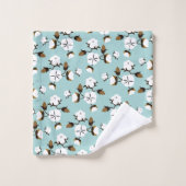 Rustikale Baumwollsorten im Bauernstil Blume Aquam Badhandtuch Set (Waschlappen)