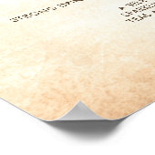 Rustikale Baumzweige Hochzeitsgetränke Bar Poster (Ecke)