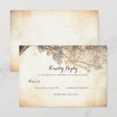 Rustikale Baumzweige im Freien Hochzeit RSVP Karte (Vorne/Hinten)