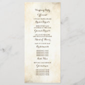 Rustikale Baumzweige im Freien Hochzeitsprogramme Programm (Rückseite)