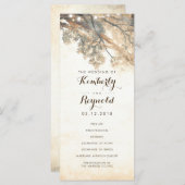 Rustikale Baumzweige im Freien Hochzeitsprogramme Programm (Vorne/Hinten)