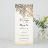 Rustikale Baumzweige im Freien Hochzeitsprogramme Programm (Stehend Vorderseite)