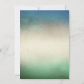 Rustikale Baumzweige & Saitenleuchten aquamarine H Einladung (Rückseite)