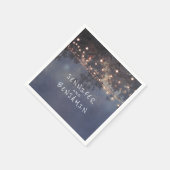 Rustikale Baumzweige und Lichthöhe Serviette (Ecke)