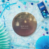 Rustikale Baumzweige und Mason Jar Fireflies Pappteller (Party)