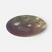 Rustikale Baumzweige und Mason Jar Fireflies Pappteller (Schrägansicht)