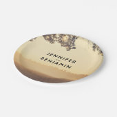 Rustikale Baumzweige und String-Lichter Pappteller (Schrägansicht)