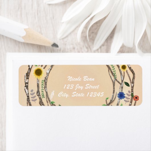 Rustikale Baumzweige Vintage Adressfelder (Insitu)