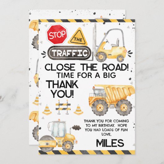 Rustikale Bauweise Geburtstag Danke Karte (Vorne/Hinten)