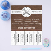 Rustikale Bauweise Holzkörner Vintag Handyman Flyer (Einzeln)