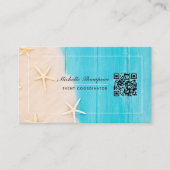 Rustikale Beach QR Code Business Card Visitenkarte (Vorderseite)
