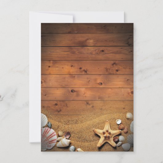 Rustikale Beach Tropical Nautical Birthday Party Einladung (Rückseite)