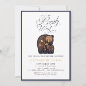 Rustikale Bear Baby Dusche Einladung (Vorderseite)