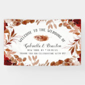Rustikale Beauty Floral Border Hochzeit im Herbst Banner (Horizontal)