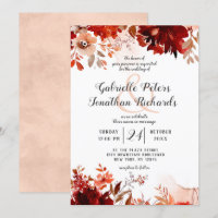Rustikale Beauty Floral Drop Wasserfarbenhochzeit