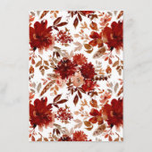 Rustikale Beauty Floral Gerahmt Wasserfarbe Bohemi Menükarte (Rückseite)