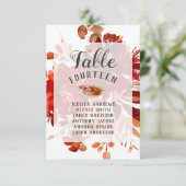 Rustikale Beauty Floral Gerahmte Hochzeitsfeiern T Einladung (Stehend Vorderseite)