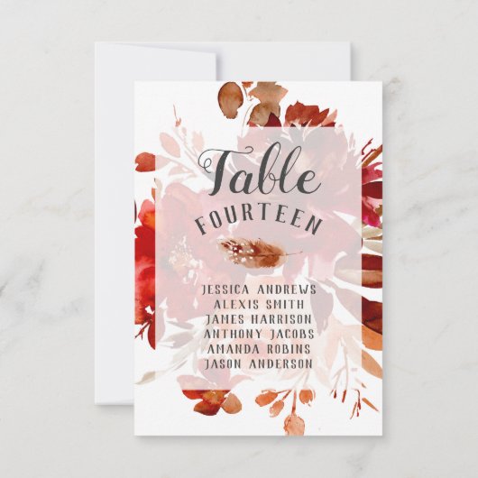 Rustikale Beauty Floral Gerahmte Hochzeitsfeiern T Einladung (Rückseite)