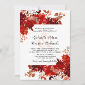 Rustikale Beauty Floral Square Gerahmte Hochzeit Einladung (Vorderseite)