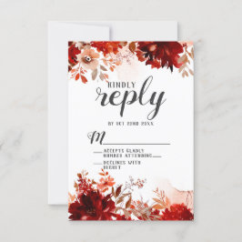 Rustikale Beauty Floral Top Border Wedding RSVP An