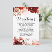 Rustikale Beauty Floral Wasserfarbe Hochzeitsricht Begleitkarte (Stehend Vorderseite)