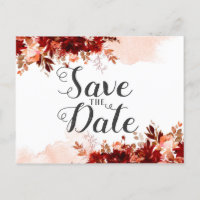 Rustikale Beauty Floral Wasserfarbe Save the Date