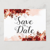 Rustikale Beauty Floral Wasserfarbe Save the Date