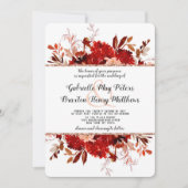Rustikale Beauty Rose Gold Gerahmte Hochzeit Einladung (Vorderseite)