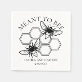 Rustikale Bedeutung für die Hochzeit von Bienen Serviette (Vorderseite)