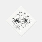 Rustikale Bedeutung für die Hochzeit von Bienen Serviette (Ecke)