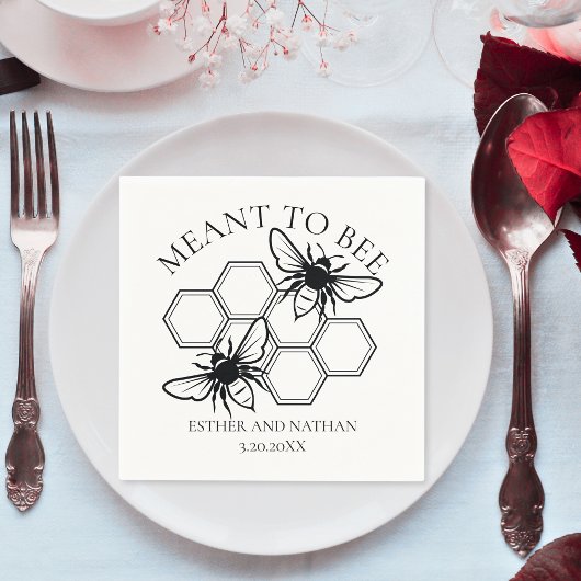 Rustikale Bedeutung für die Hochzeit von Bienen Serviette