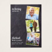 Rustikale Beerdigung 3 Foto Gedenkkarte (Vorderseite)