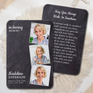 Rustikale Beerdigung 3 Foto Gedicht Gedenkkarte