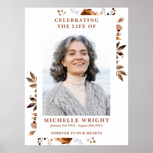 Rustikale Beerdigung des Fotos des Lebens Poster (Vorne)