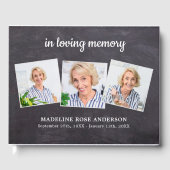 Rustikale Beerdigung des Gedächtnisses 3 Foto Beil Gästebuch (Vorderseite)