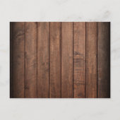 Rustikale Beerdigung des Lebens Ankündigungspostkarte (Rückseite)