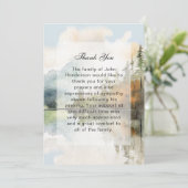 Rustikale Beerdigung des Sees Dankeschön Karte (Stehend Vorderseite)