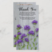 Rustikale Beerdigung | Für immer in unseren Herzen Dankeskarte (Vorne/Hinten)