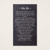 Rustikale Beerdigungskarte Beileid Gedenkkarte für (Rückseite)