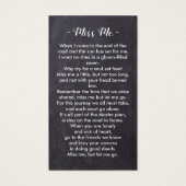 Rustikale Beerdigungskarte Foto Gedenkkarte für da (Rückseite)