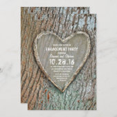 Rustikale Begegnungsfeier mit gepflastertem Landba Einladung (Vorne/Hinten)