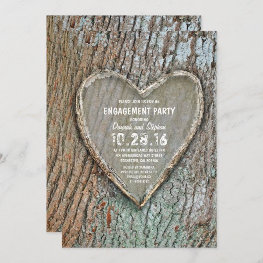 Rustikale Begegnungsfeier mit gepflastertem Landba Einladung (Vorne/Hinten)